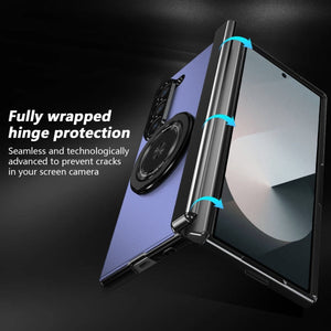 360° Magnetic Bracket Shockproof Phone Case With Screen Protector For Galaxy Z Fold 7/6/5/4