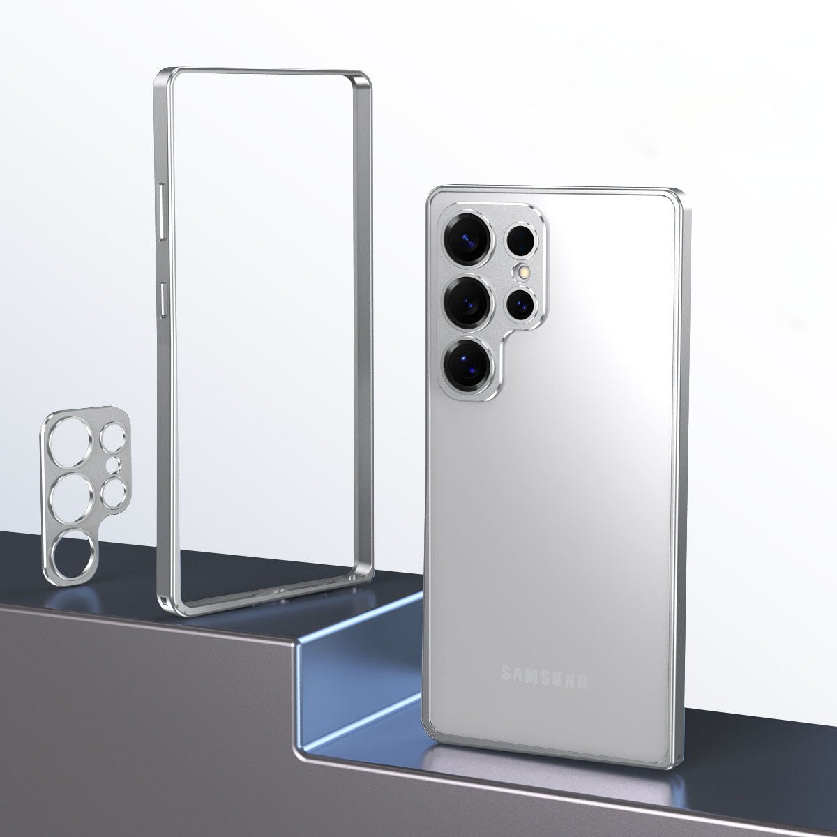 Alloy Shockproof Full Lens Protection Bumper Case For Galaxy S25 S24 S23 Ultra Plus