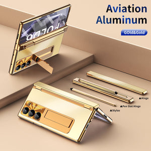 Aluminum Alloy Electroplating Shockproof Phone Case For Galaxy Z Fold 7/6/5/4/3