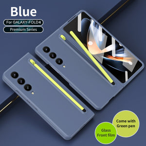 Anti - fall Protective Phone Case With Pen Tray Shell and Film For Galaxy Z Fold 7/6/5/4/3