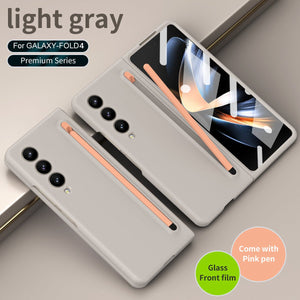 Anti - fall Protective Phone Case With Pen Tray Shell and Film For Galaxy Z Fold 7/6/5/4/3