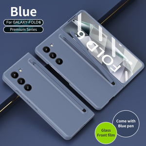 Anti - fall Protective Phone Case With Pen Tray Shell and Film For Galaxy Z Fold 7/6/5/4/3