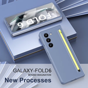 Anti - fall Protective Phone Case With Pen Tray Shell and Film For Galaxy Z Fold 7/6/5/4/3