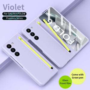 Anti - fall Protective Phone Case With Pen Tray Shell and Film For Galaxy Z Fold 7/6/5/4/3