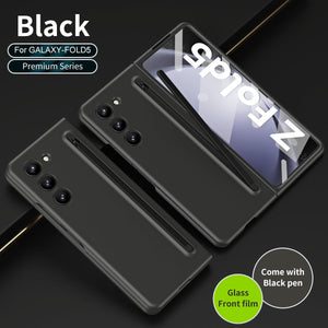 Anti - fall Protective Phone Case With Pen Tray Shell and Film For Galaxy Z Fold 7/6/5/4/3