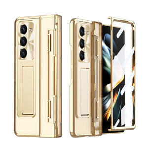Armor Electroplated Shockproof Phone Case With Screen Protector For Galaxy Z Fold 7/6/5/4/3