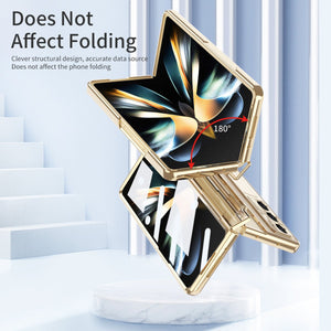 Armor Electroplated Shockproof Phone Case With Screen Protector For Galaxy Z Fold 7/6/5/4/3