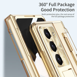 Armor Electroplated Shockproof Phone Case With Screen Protector For Galaxy Z Fold 7/6/5/4/3