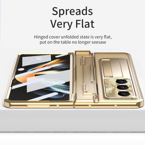 Armor Electroplated Shockproof Phone Case With Screen Protector For Galaxy Z Fold 7/6/5/4/3