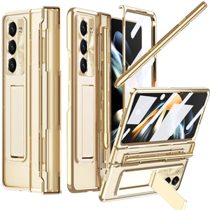 Armor Electroplated Shockproof Phone Case With Screen Protector For Galaxy Z Fold 7/6/5/4/3