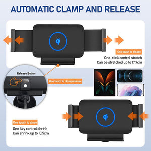 Automatic Clamping Car Wireless Charger for Galaxy Z Fold Air Vent Mount Phone Holder