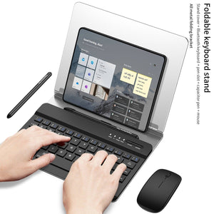Bluetooth Magnetic Keyboard Metal Bracket For Galaxy Z Fold Series Come With keyboard+Metal Cover+Capacitive Pen+mouse