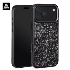 Forged Carbon Fiber Magsafe Metal Camera Lens and Buttons Magnetic Phone Case for iPhone 17 Series