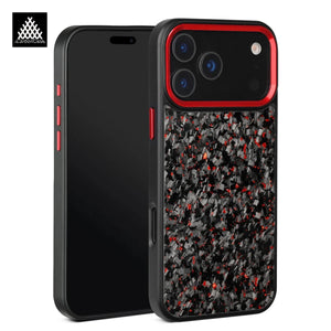 Forged Carbon Fiber Magsafe Metal Camera Lens and Buttons Magnetic Phone Case for iPhone 17 Series