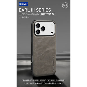 Luxury Business Plain Leather Anti - drop Non - slip Slim Case for iPhone 17 16 Series