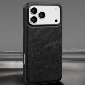 Luxury Business Plain Leather Anti - drop Non - slip Slim Case for iPhone 17 16 Series