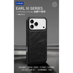 Luxury Business Plain Leather Anti - drop Non - slip Slim Case for iPhone 17 16 Series