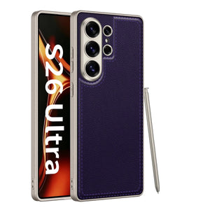Luxury Matte Touch UltraThin PU Leather Phone Case Cover for for S26 S25 S24 Ultra