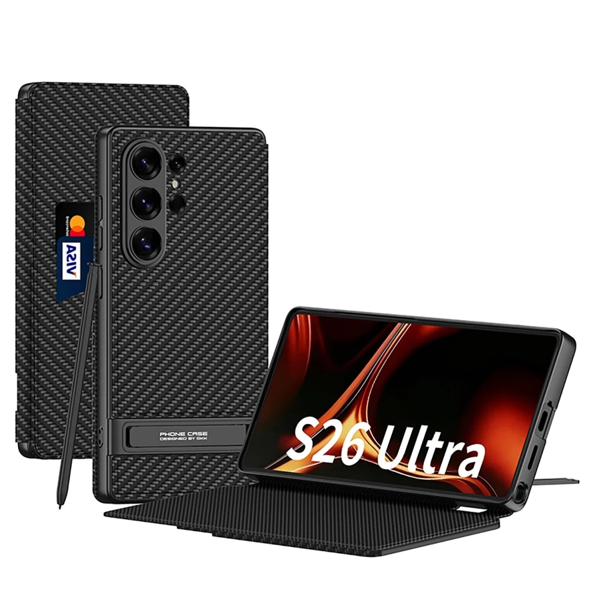 Caseme Flip Leather Case for Samsung Galaxy S23 S24 S25 S26 Ultra Kickstand Wallet Case