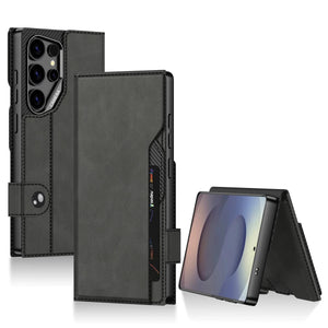 Flip PU Leather Case for Samsung Galaxy S26 S25 Ultra Kickstand Wallet Case