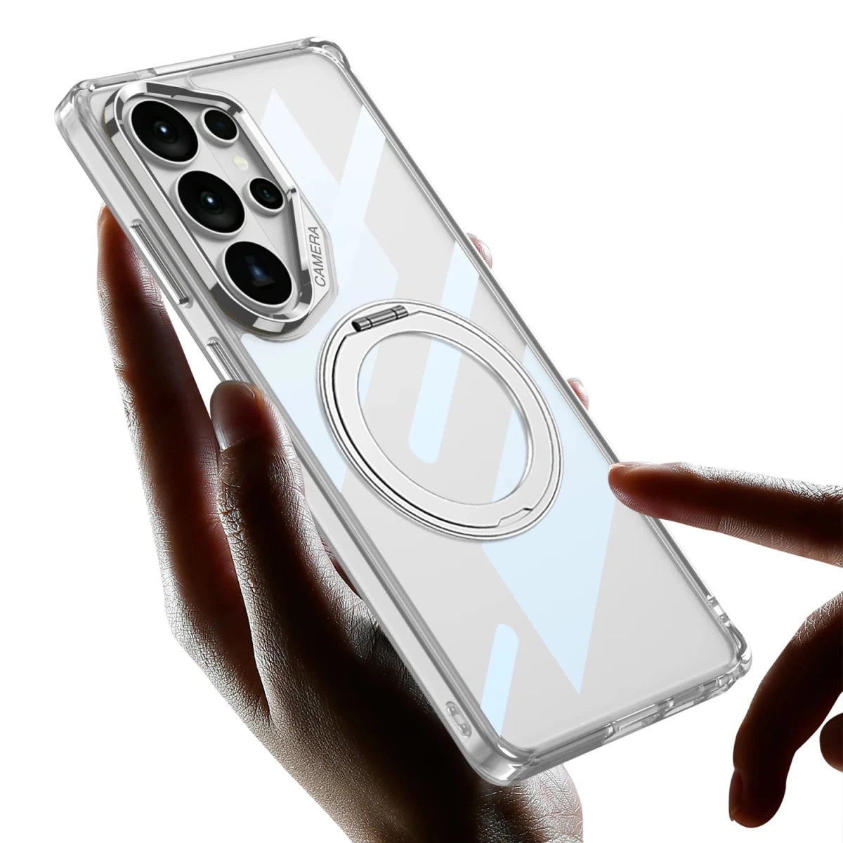 For Samsung Galaxy S26 Ultra Case with Rotating Stand clear Tpu case Camera Protection Tpu Cover