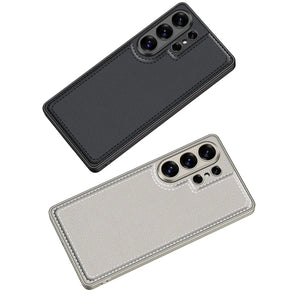 Luxury Matte Touch UltraThin PU Leather Phone Case Cover for for S26 S25 S24 Ultra