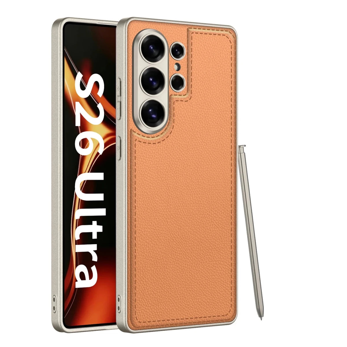 Luxury Matte Touch UltraThin PU Leather Phone Case Cover for for S26 S25 S24 Ultra