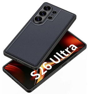 Luxury Matte Touch UltraThin PU Leather Phone Case Cover for for S26 S25 S24 Ultra